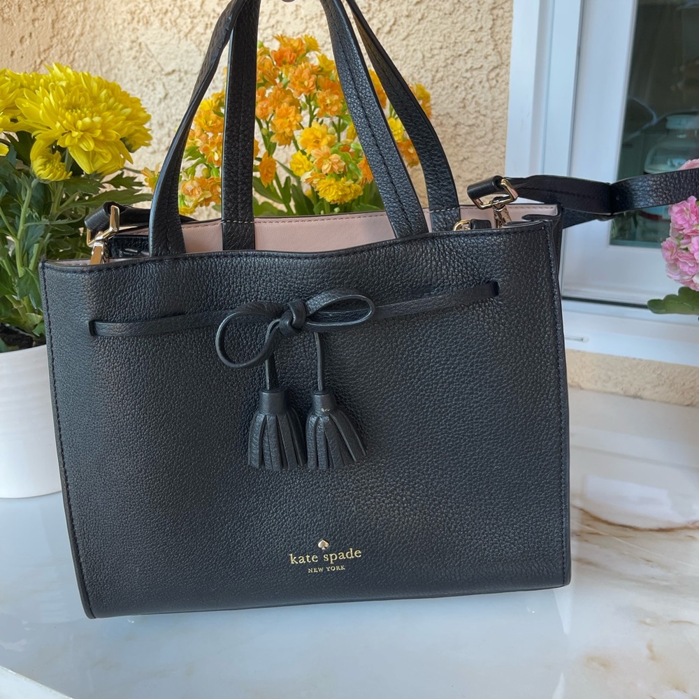 Kate Spade Hayes Street Isobel Small Satchel Convertible Black Bag